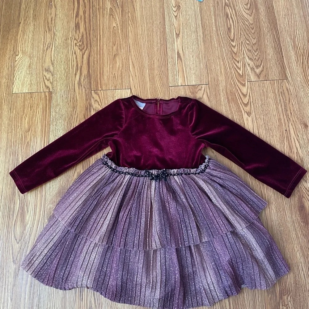 pastourelle by pippa & julie velvet shimmer holiday dress